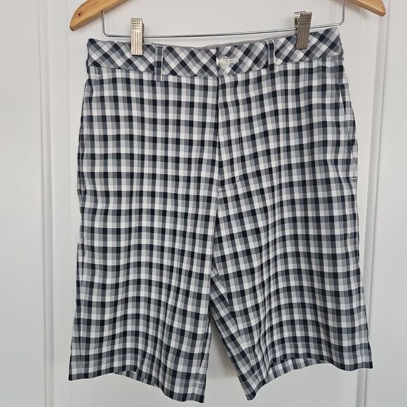 Walter Hagen Mens 30", 11 Majors Golf Performance Plaid Flat Front Chino Preppy - Picture 2 of 8